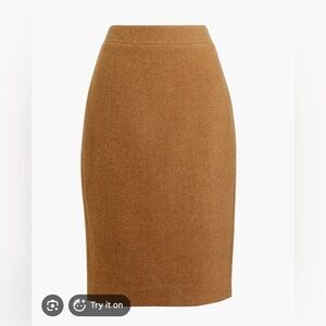 Jil sander Elegant Tan wool made in Italy Pencil Skirt